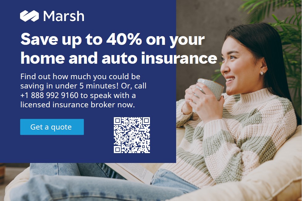 Save up to 40% on home and auto insurance with Marsh